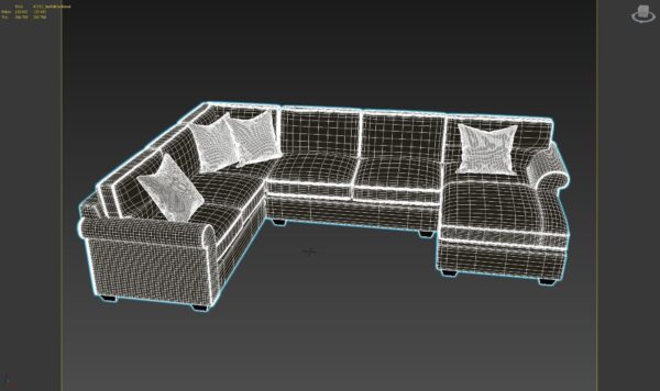 VIRA NEUTRAL 3-SEATER SECTIONAL SOFA